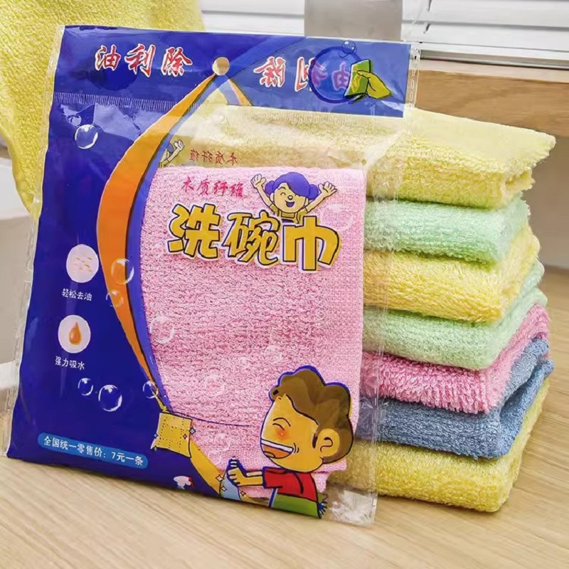 正品油利除洗碗方毛巾木质纤维不沾油洗碗百清洁抹布海绵擦不掉毛
