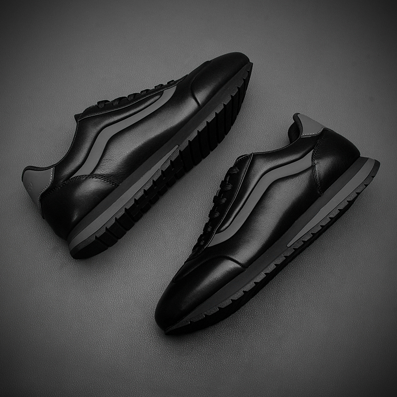 高端轻奢男鞋真皮时尚运动休闲鞋