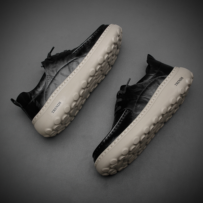 高端轻奢男鞋春季真皮时尚休闲鞋