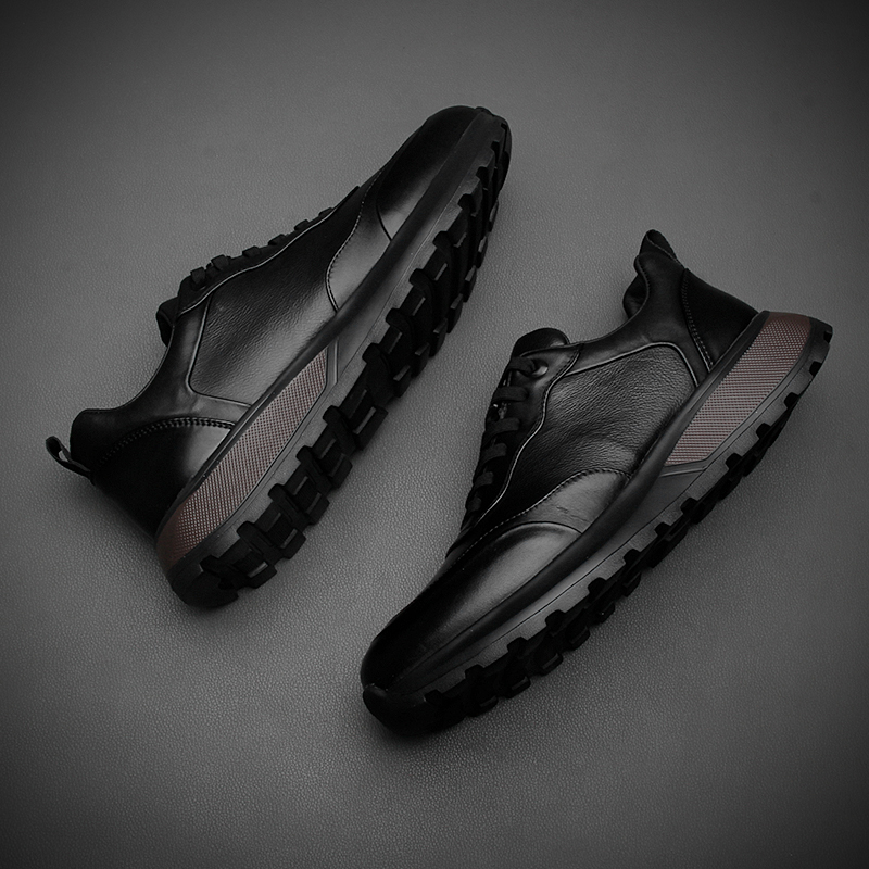 欧洲站男鞋真皮时尚休闲鞋