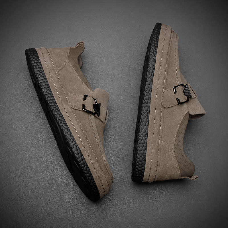 高端轻奢真皮复古大头鞋男士厚底轻便工装板鞋透气低帮英伦皮鞋男,流行男鞋,乐福鞋（豆豆鞋）,淘宝优惠券,粉丝福利购,淘宝优惠卷