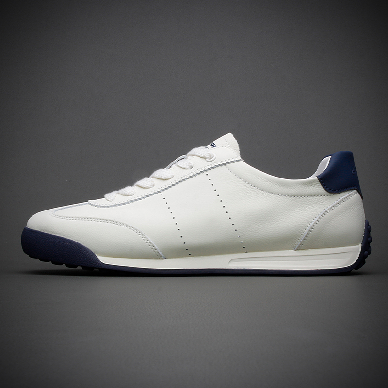 欧洲站男鞋真皮小白鞋男款纯皮运动休闲鞋男士板鞋潮流透气鞋子男