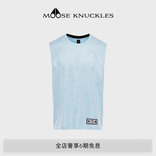 MOOSE KNUCKLES SPORT 男士夏季运动风LOGO无袖T恤