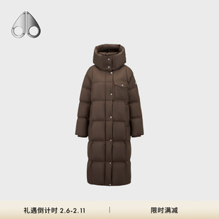 [秋冬新品]MOOSE KNUCKLES PUFFER 反转LOGO长款鹅绒小剪刀羽绒服