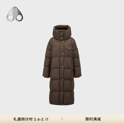 [秋冬新品]MOOSE KNUCKLES PUFFER 反转LOGO长款鹅绒小剪刀羽绒服