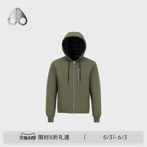 MOOSE KNUCKLES 男士小剪刀轻羽绒连帽外套