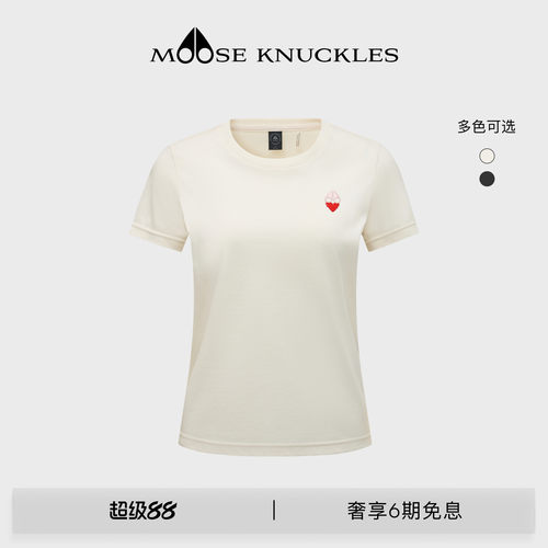 [早秋新品]MOOSE KNUCKLES 女士经典LOGO小剪刀短袖T恤