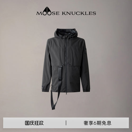MOOSE KNUCKLES 男士经典LOGO连帽可收纳机能小剪刀夹克外套