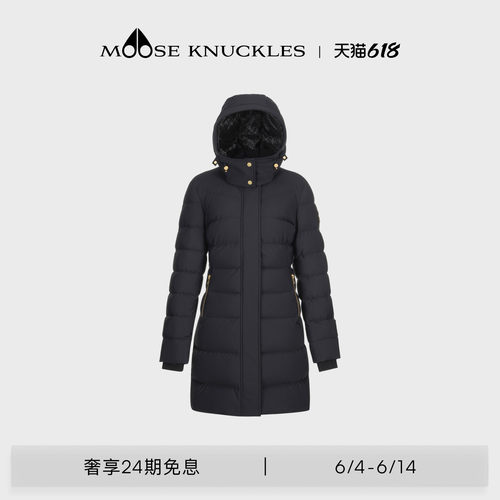 MOOSE KNUCKLES PARKA GOLD 女士金标中长款小剪刀鹅绒羽绒服