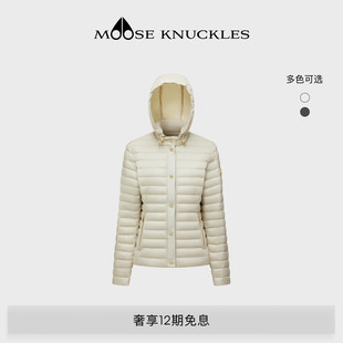 [秋冬新品]MOOSE KNUCKLES 女士假两件金标LOGO小剪刀鹅绒羽绒服