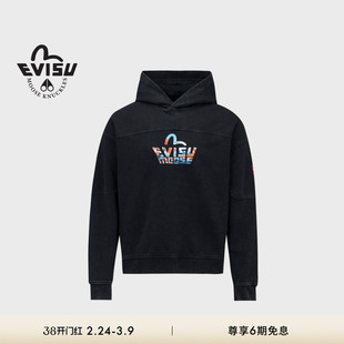[秋冬新品]MOOSE KNUCKLES X EVISU联名男女同款刺绣宽松卫衣