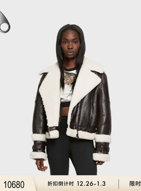 [限时6折]MOOSE KNUCKLES SHEA 女士酷飒皮衣短款夹克外套