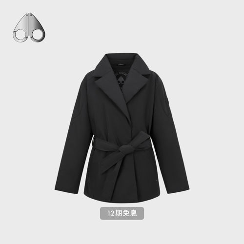 MOOSE KNUCKLES女士翻领轻羽绒鹅绒风衣外套
