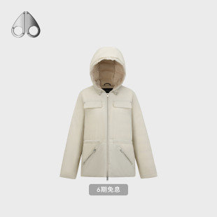 MOOSE KNUCKLES 女士抽绳收腰轻羽绒连帽外套 秋冬新品