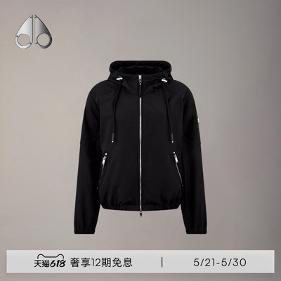 [早春新品]MOOSE KNUCKLES 女士休闲时尚小剪刀连帽外套
