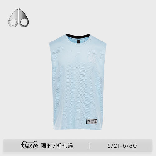 MOOSE KNUCKLES SPORT 男士夏季轻薄运动风LOGO无袖T恤
