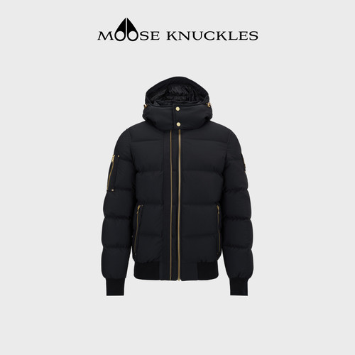 [陈飞宇同款]MOOSE KNUCKLES 男士金标鹅绒连帽小剪刀羽绒服