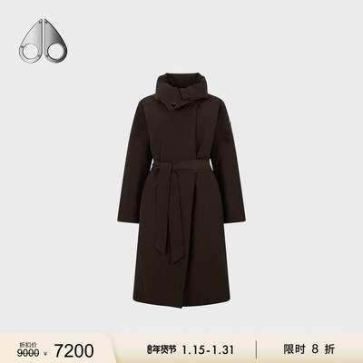 [秋冬新品][限时8折]MOOSE KNUCKLES女士收腰轻羽绒鹅绒风衣外套