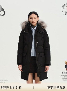 MOOSE KNUCKLES CAUSAPCAL ONYX 保暖鹅绒霜狐毛领小剪刀羽绒服
