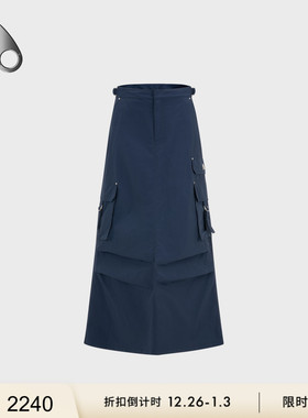 [限时8折]MOOSE KNUCKLES ELIZA CRINKLE女士户外工装半身裙