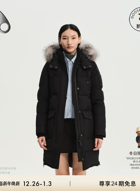 MOOSE KNUCKLES CAUSAPCAL ONYX 保暖鹅绒霜狐毛领小剪刀羽绒服