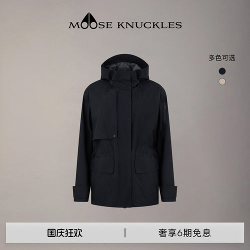 MOOSE KNUCKLES 女士经典LOGO简约中长款风衣小剪刀休闲外套