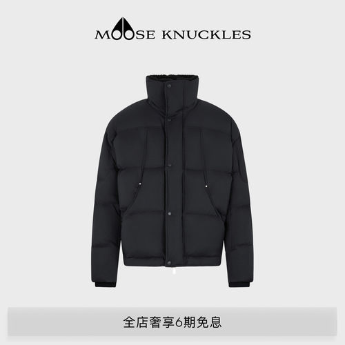 MOOSE KNUCKLES PUFFER系列男士经典LOGO立领小剪刀鹅绒羽绒服
