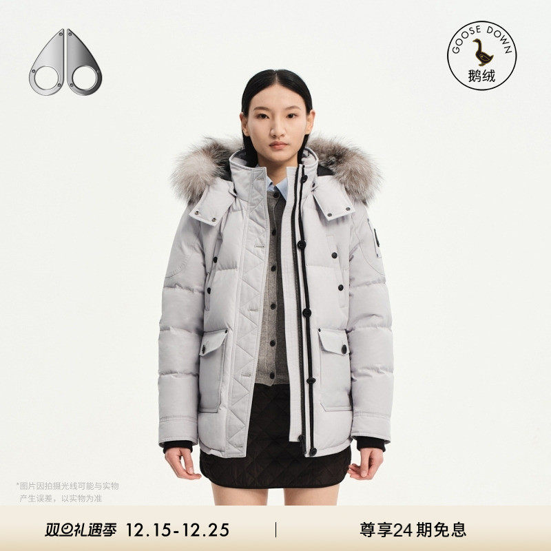 MOOSE KNUCKLES Anguille ONYX 女士休闲短款羽绒夹克外套