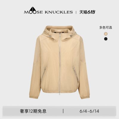 [早春新品]MOOSE KNUCKLES 女士轻薄连帽休闲防晒小剪刀夹克外套