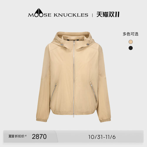 [奢享7折]MOOSE KNUCKLES 女士轻薄连帽休闲防晒小剪刀夹克外套