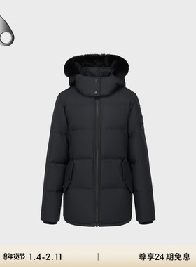 MOOSE KNUCKLES 女士毛领连帽小剪刀羽绒服