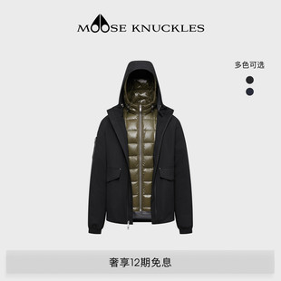 [秋冬新品]MOOSE KNUCKLES 3IN1系列男士小剪刀连帽鹅绒羽绒服
