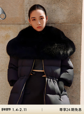 MOOSE KNUCKLES PUFFERS 女士毛领鹅绒小剪刀羽绒服