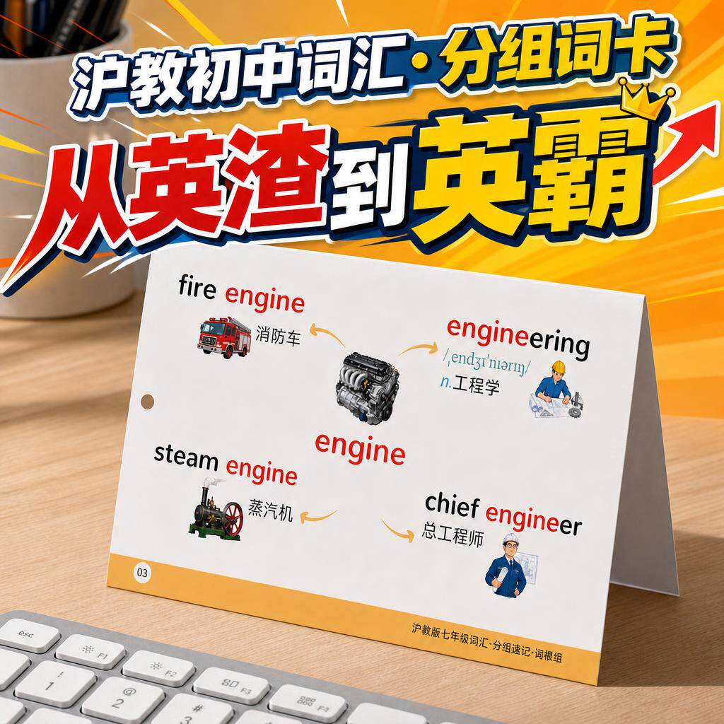 深圳沪教牛津版英语单词分组词卡