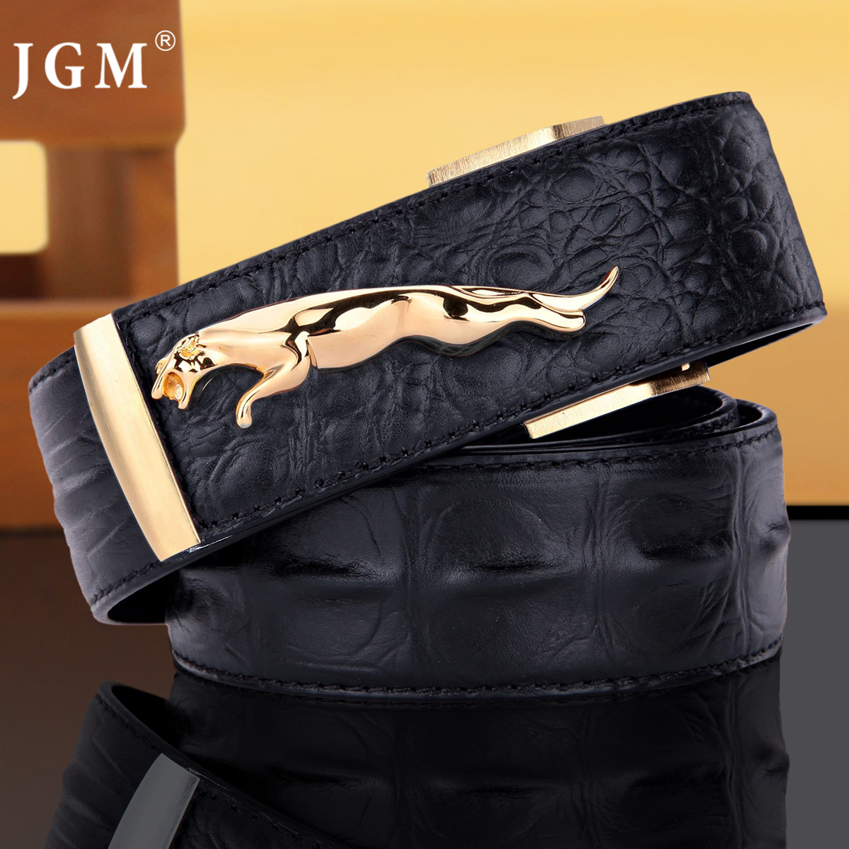 男士皮带鳄鱼纹头层时尚