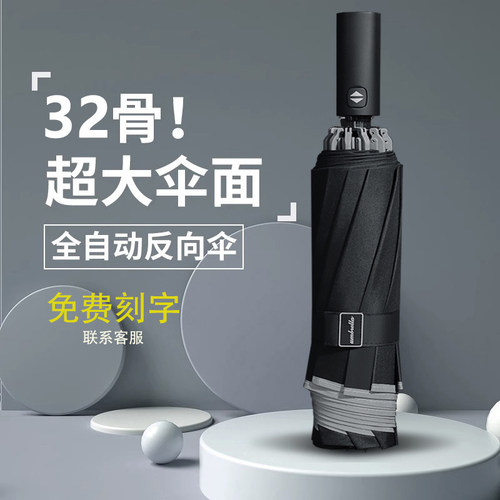 32骨抗暴专用自动反向伞