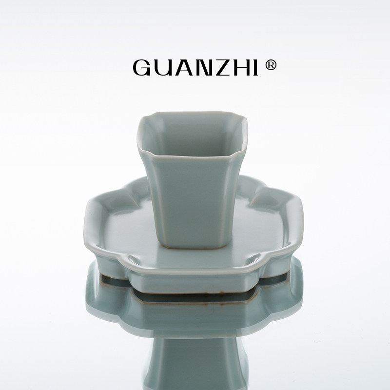 观止天青汝窑茶杯家用高档陶瓷茶具套装功夫茶具茶杯茶具套装
