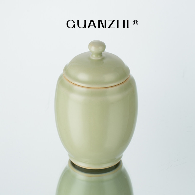 观止秘色釉陶瓷茶叶罐