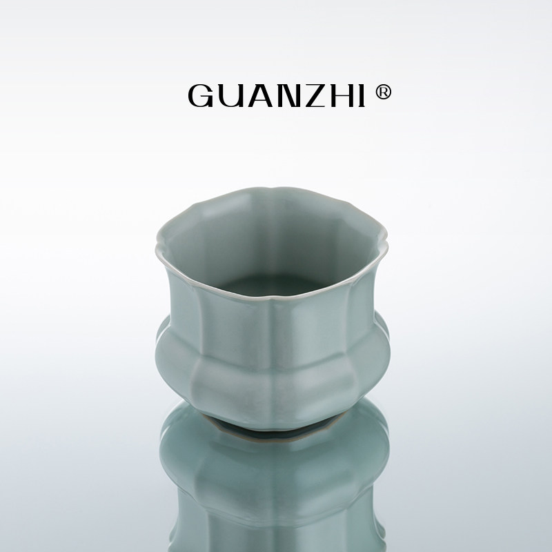 观止 天青汝窑茶洗小号功夫茶具配件家用陶瓷笔洗水盂收纳碗建水