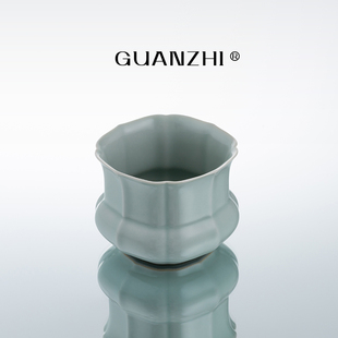 观止 天青汝窑茶洗小号功夫茶具配件家用陶瓷笔洗水盂收纳碗建水