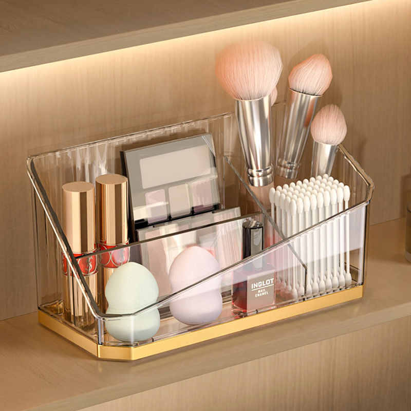 浴室镜柜收纳置物架护肤品分格整理神器卫生间洗漱台口红化妆品盒