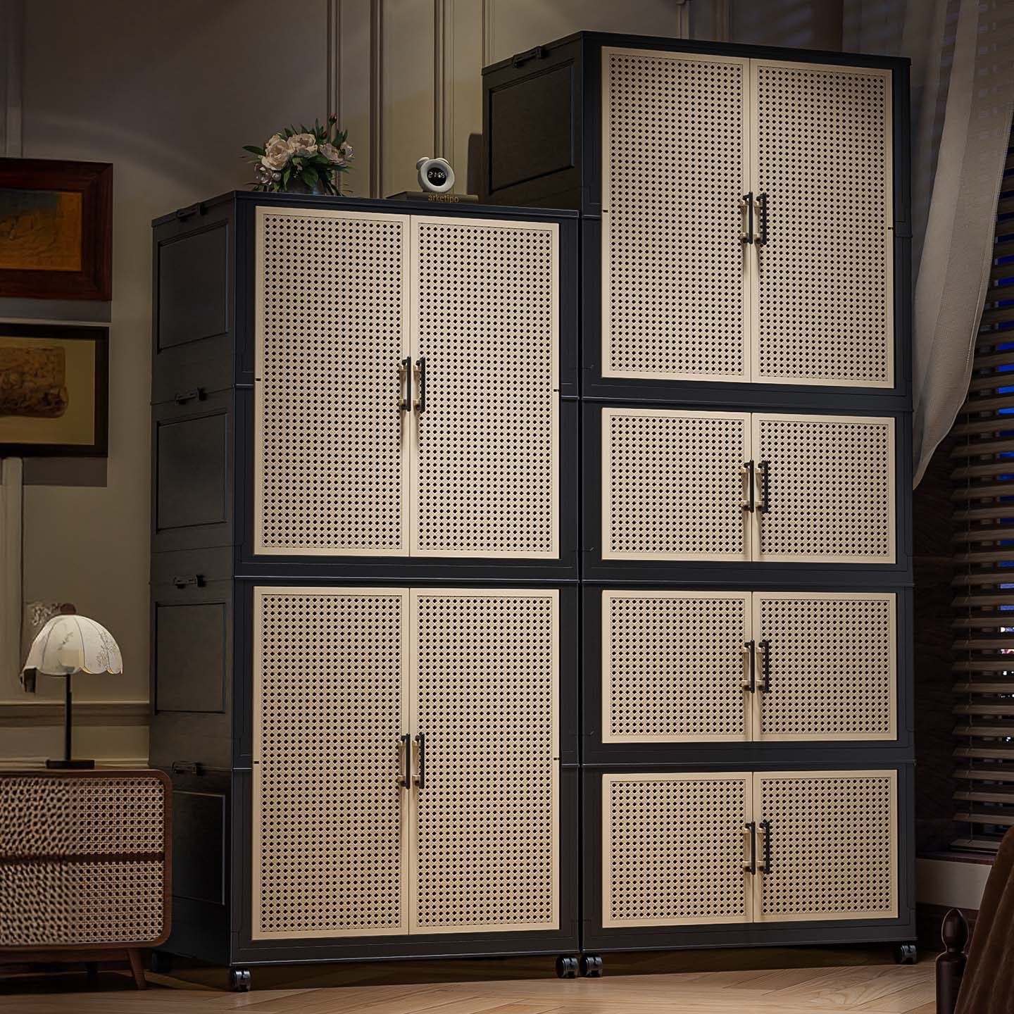 中古风收纳柜折叠衣柜家用卧室简易儿童小衣橱宝宝衣服收纳置物箱,收纳整理,收纳柜,淘宝优惠券,粉丝福利购,淘宝优惠卷