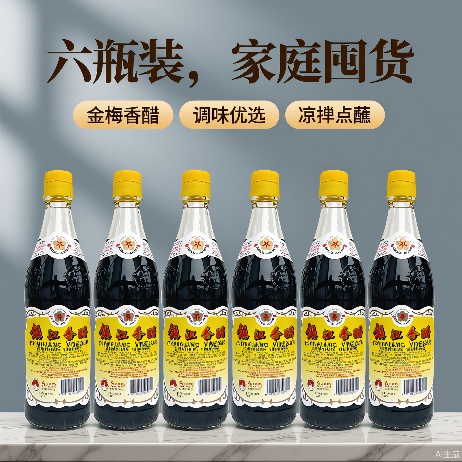 镇江香醋金梅牌550ml*6瓶