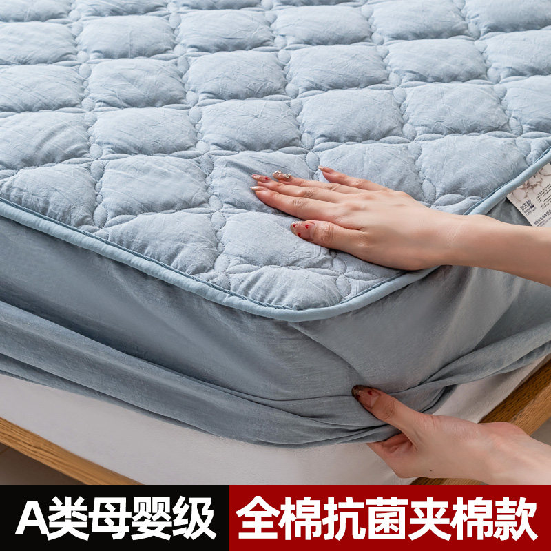 A类全棉抗菌夹棉床笠单件纯棉席梦思床垫保护套防尘罩床罩床单套,床上用品,床笠,淘宝优惠券,粉丝福利购,淘宝优惠卷