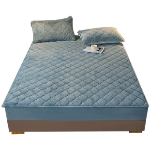 A类牛奶绒床笠加厚夹棉水晶绒单件全包床罩床套法莱绒床垫保护罩