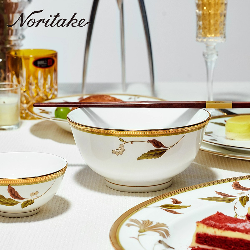 Noritake则武ISLAY欧式高档金边碗家用轻奢高级感米饭碗汤面碗大,餐饮具,碗,淘宝优惠券,粉丝福利购,淘宝优惠卷