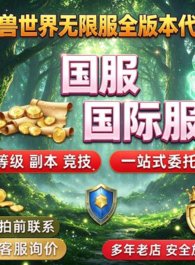 WOW魔兽世界无限服国服国际服代练等级1-60专业副本团本