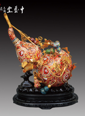 中艺堂张同禄景泰蓝十大经典万代吉祥葫芦收藏品摆件顺丰包邮