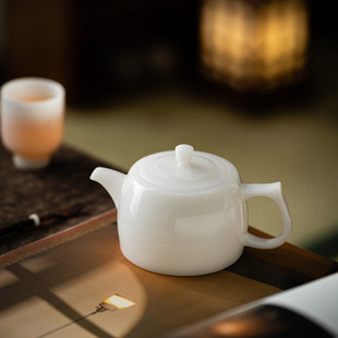 晟窑高档冰种璞玉西施壶单壶白瓷功夫茶具泡茶壶功夫茶具羊脂玉瓷