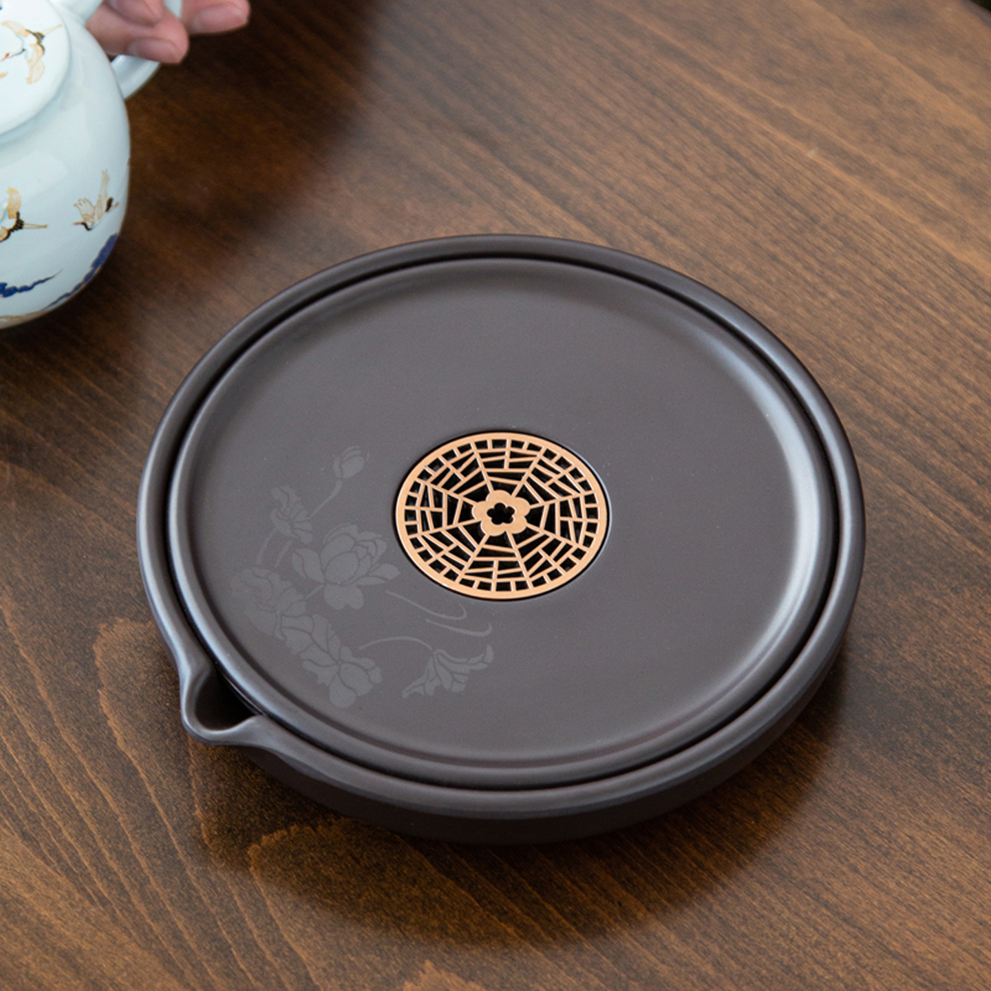 晟窑电木紫砂托架子日式风壶承